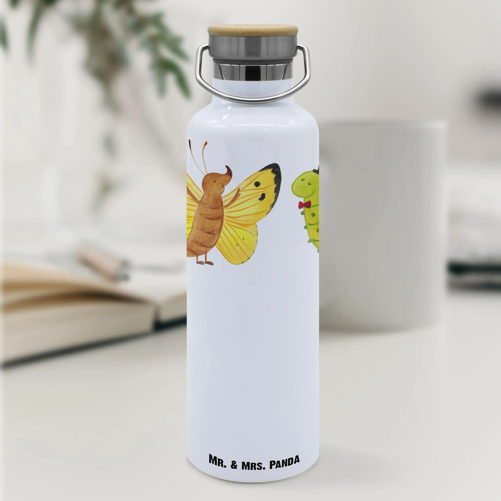 Drinks bottle Caterpillar butterfly small animals, cute, funny, cute animal motives, hand drawn, small world, funny sayings, good mood, happy, gifts, gift ideas, special gifts, animal lover, card, Caterpillar, lemon butterfly, development, beauty, butterfly, growing up, hat, cocoon