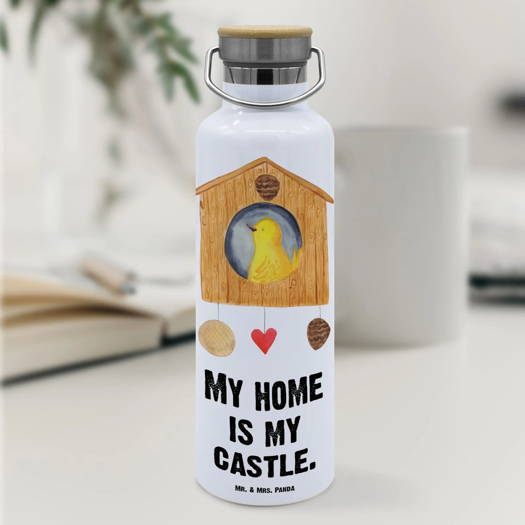 Drinks bottle Bird House small animals, cute, funny, cute animal motives, hand drawn, small world, funny sayings, good mood, happy, gifts, gift ideas, special gifts, animal lover, card, favorite place, our house, family, birdhouse, home, Bird, castle, birds, home sweet home, nest, apartment, house