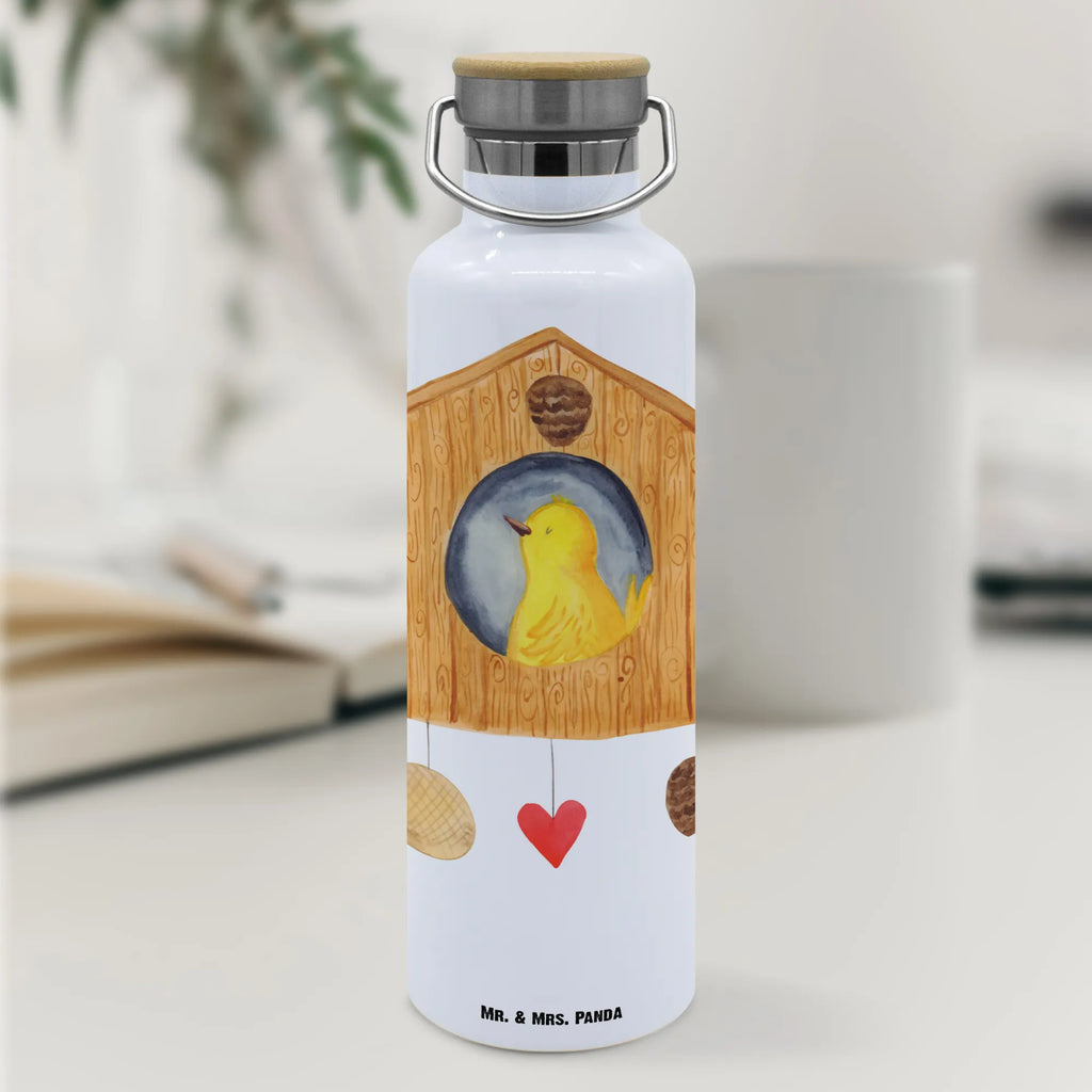 Drinks bottle Bird House small animals, cute, funny, cute animal motives, hand drawn, small world, funny sayings, good mood, happy, gifts, gift ideas, special gifts, animal lover, card, favorite place, our house, family, birdhouse, home, Bird, castle, birds, home sweet home, nest, apartment, house