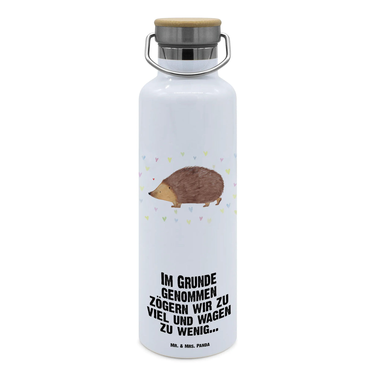 Drinks bottle Hedgehog hearts small animals, cute, funny, cute animal motives, hand drawn, small world, funny sayings, good mood, happy, gifts, gift ideas, special gifts, animal lover, card, hedgehog, Love, hearts, trust, life, heart, kiss