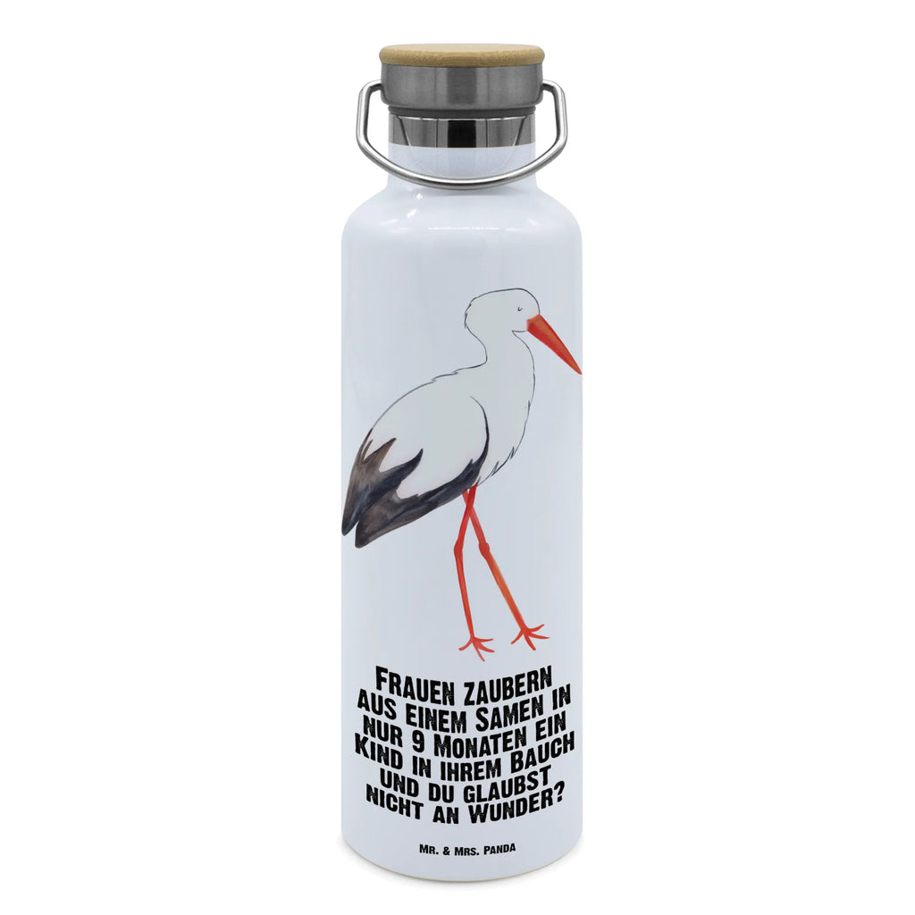 Drinks bottle Stork small animals, cute, funny, cute animal motives, hand drawn, small world, funny sayings, good mood, happy, gifts, gift ideas, special gifts, animal lover, card, mothers, baby bump, stork, birth, pregnant, pregnancy, mother, becoming a mother, baby