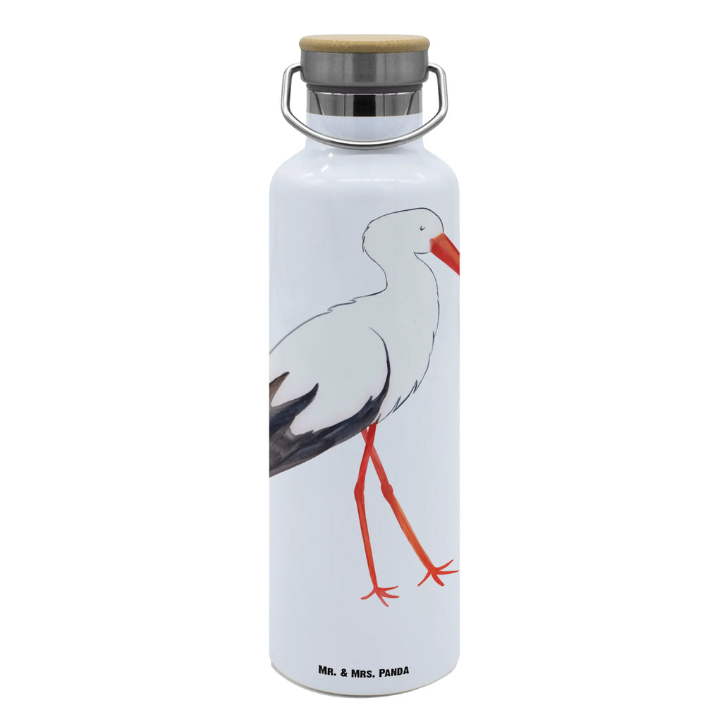 Drinks bottle Stork small animals, cute, funny, cute animal motives, hand drawn, small world, funny sayings, good mood, happy, gifts, gift ideas, special gifts, animal lover, card, mothers, baby bump, stork, birth, pregnant, pregnancy, mother, becoming a mother, baby