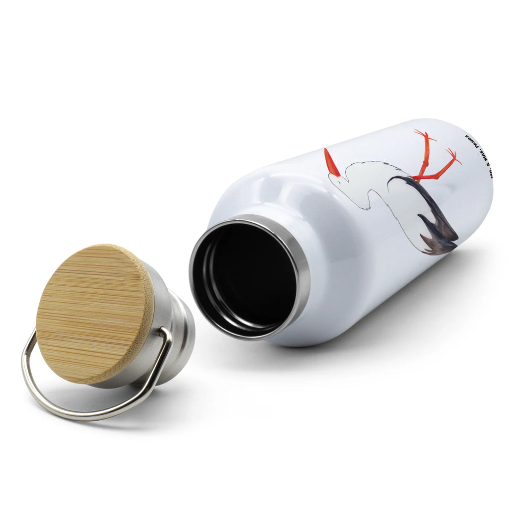 Drinks bottle Stork small animals, cute, funny, cute animal motives, hand drawn, small world, funny sayings, good mood, happy, gifts, gift ideas, special gifts, animal lover, card, mothers, baby bump, stork, birth, pregnant, pregnancy, mother, becoming a mother, baby