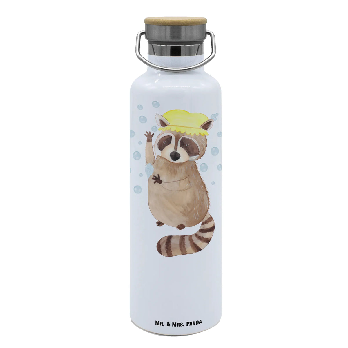 Drinks bottle Raccoon card, gift ideas, gifts, small animals, cute, cute animal motives, hand drawn, funny sayings, good mood, special gifts, animal lover, wash, raccoon, daydreaming, soap bubbles