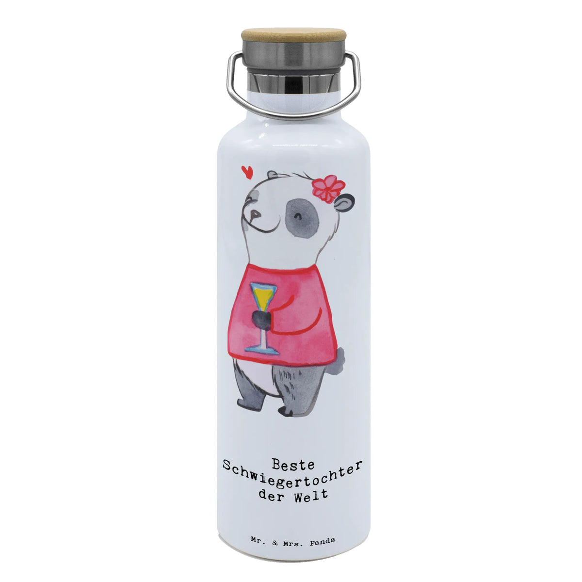 Drinks bottle panda Best daughter in law in the world for, thank you, gift, giving, birthday, birthday present, gift idea, souvenir, make you happy, gift tip, son's wife, daughter, Daughter in law, by marriage, wife, wedding