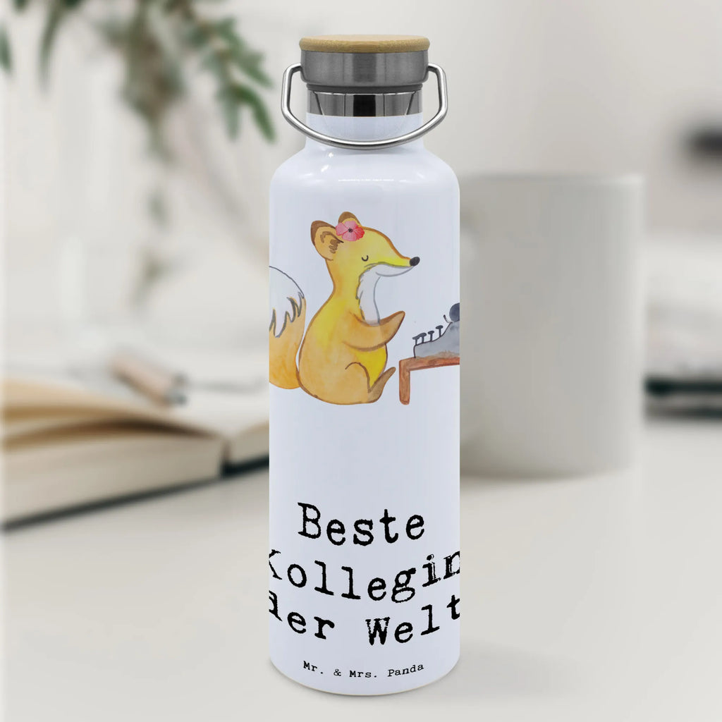 Drinks bottle Fox Best colleague in the world for, thank you, gift, giving, birthday, birthday present, gift idea, souvenir, make you happy, gift tip, job, girlfriend, retirement, farewell gift, work, co-worker, Work colleague, fellow worker, office, colleague