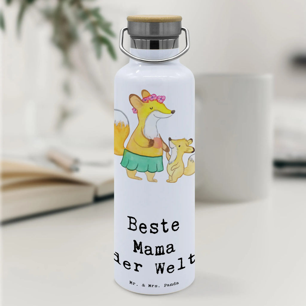 Drinks bottle Fox best mom in the world for, thank you, gift, giving, birthday, birthday present, gift idea, souvenir, make you happy, gift tip, Mommy, Mama, Best, Mother&#39;s Day, Thank You, Mutti, Ma, Best Mom, Daughter, Mother, Son, Super Mom