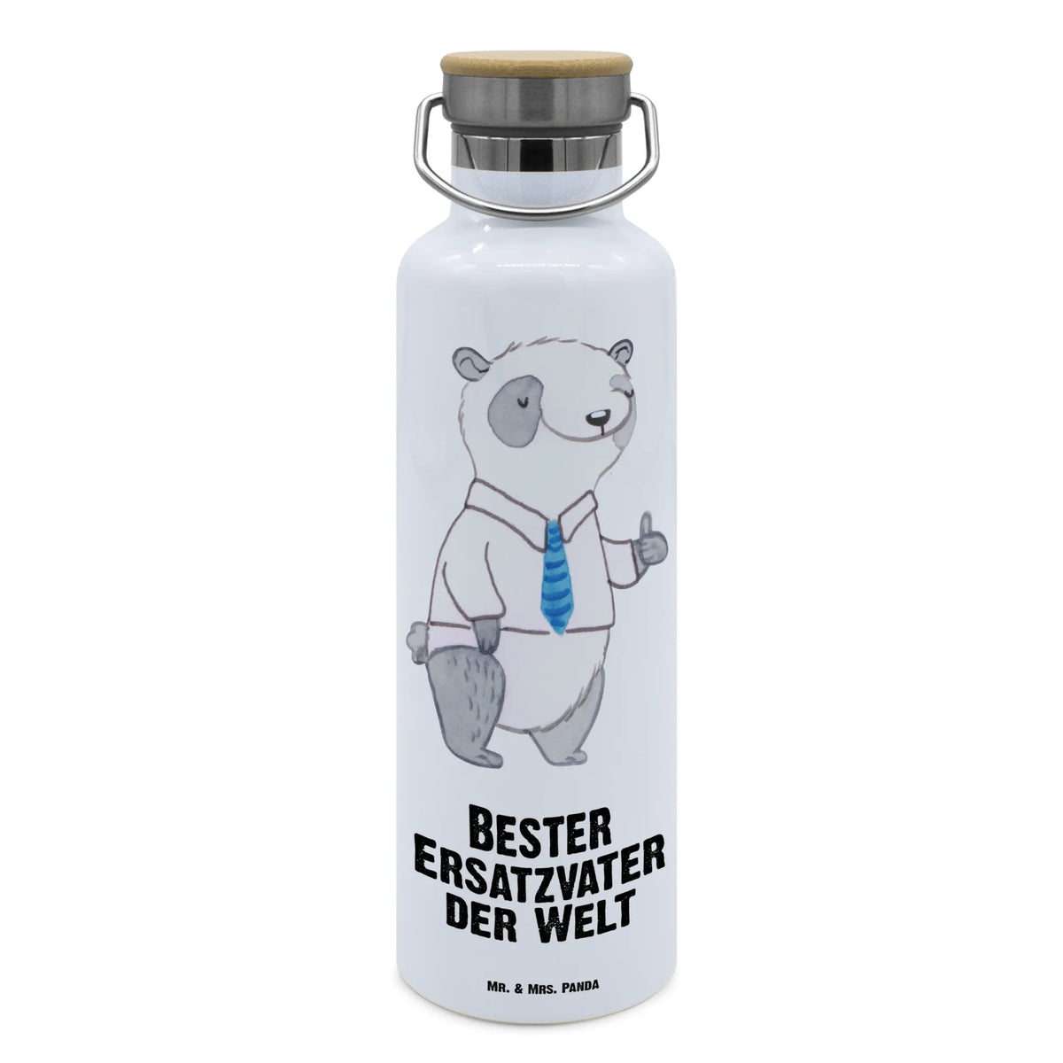 Trinkflasche Panda Bester Ersatzvater der Welt Getränkeflasche, große thermosflasche, Edelstahlflasche, feldflasche, getränkebehälter, große trinkflasche, metallflasche, Thermosflasche, wasser trinkflasche, Vakuumflasche, thermobottle, Thermo-Trinkflasche, Wasserflasche, Trinkflasche Aus Edelstahl, Trinkbehälter, Isolierte Trinkflasche, metall trinkflasche, thermos trinkflasche, große wasserflasche, Trinkgefäß, Warmhalteflasche, Trinkflasche, isolier trinkflasche, Geschenkidee, Geschenk, Schenken, Mitbringsel, Geburtstag, Geburtstagsgeschenk, für, Danke, Dankeschön, Bedanken, Freude machen, Geschenktipp, Paps, Daddy, Mann, Papi, Dad, Ersatz, Eltern, Familie, Zweiter, Papa, Geschenk Vater, Ersatzvater, Kleinigkeit, Bester, Vater, Vati