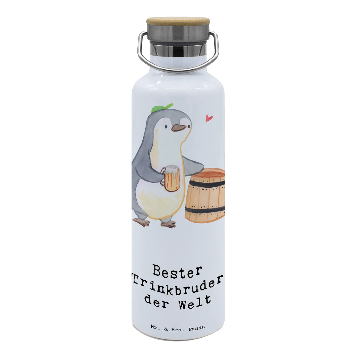 Trinkflasche Pinguin Bester Trinkbruder der Welt metallflasche, getränkebehälter, Thermosflasche, Getränkeflasche, große thermosflasche, Vakuumflasche, Trinkflasche, große wasserflasche, isolier trinkflasche, wasser trinkflasche, große trinkflasche, Edelstahlflasche, Wasserflasche, Trinkflasche Aus Edelstahl, metall trinkflasche, Isolierte Trinkflasche, Warmhalteflasche, Trinkbehälter, feldflasche, thermos trinkflasche, Thermo-Trinkflasche, Trinkgefäß, thermobottle, Geschenkidee, Geschenk, Schenken, Mitbringsel, Geburtstag, Geburtstagsgeschenk, für, Danke, Dankeschön, Bedanken, Freude machen, Geschenktipp, Kleinigkeit, Party, Kumpel, Kumpane, Trinkbruder, Trinkkumpel, Trinken, Saufkumpane