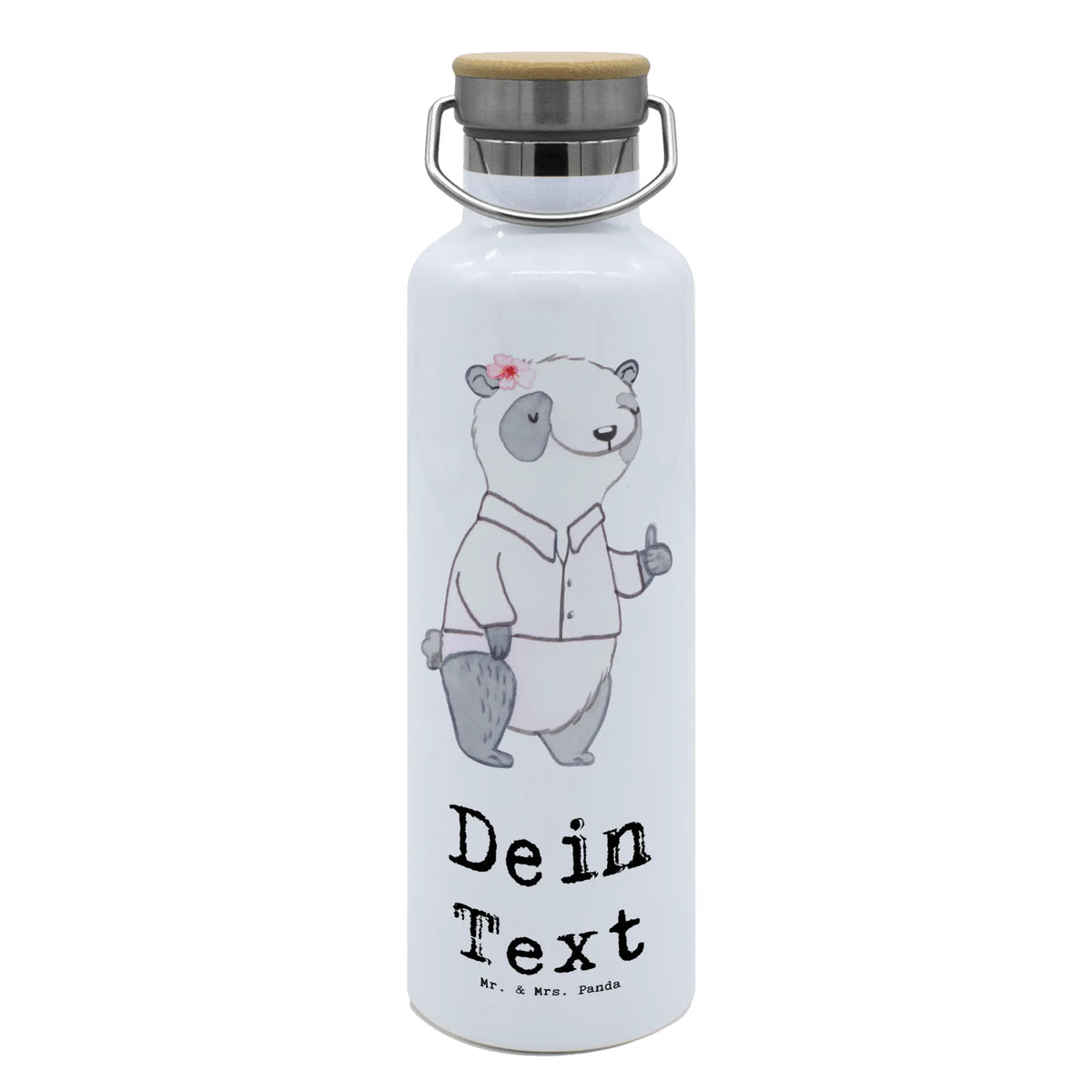 Personalised drinks bottle panda Best Team Leader for, thank you, gift, giving, birthday, birthday present, gift idea, souvenir, make you happy, gift tip, boss, seminar leader, colleague, farewell, retirement, supervisor, Team leader, farewell gift, manager, group leader