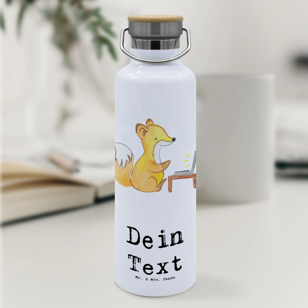 Personalised drinks bottle Fox Best seat neighbor in the world for, thank you, gift, giving, birthday, birthday present, gift idea, souvenir, make you happy, gift tip, university, fellow student, classmate, seminar, neighbor, chair neighbor, school, table neighbor, Seat neighbor, college