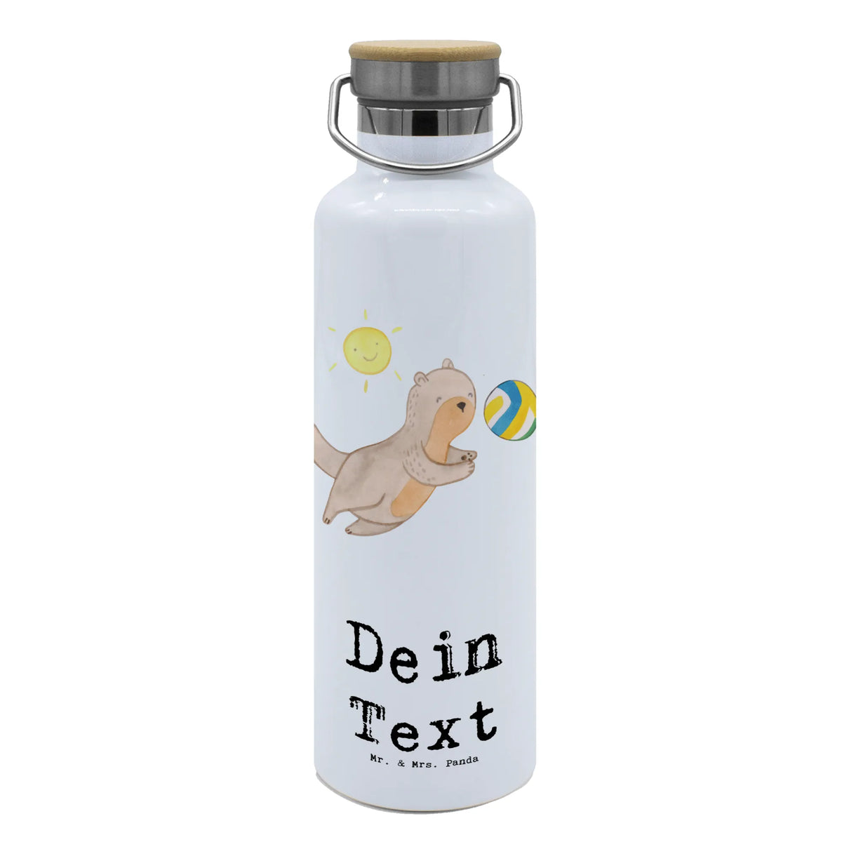 Personalised drinks bottle otter beach volleyball Gift, sport, hobby, giving, thank you, award, profit, athlete, volleyball, volleyball tournament, ball sports, Beach volleyball