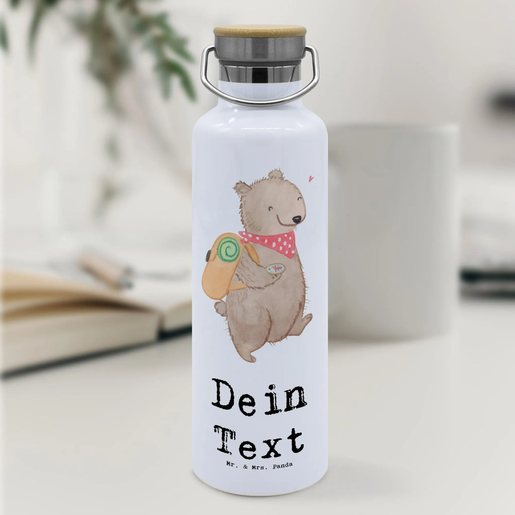 Personalised drinks bottle bear Hike Gift, sport, hobby, giving, thank you, award, profit, athlete, walking, mountaineering, leisure sports, outdoor sports, discovering nature, Hiking, winter tours