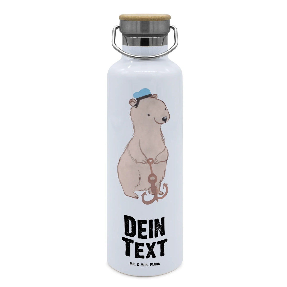 Personalised drinks bottle sailor Heart gift, gift idea, best, farewell gift, passing exam, anniversary, retirement, promotion, job start, sayings, funny, profession