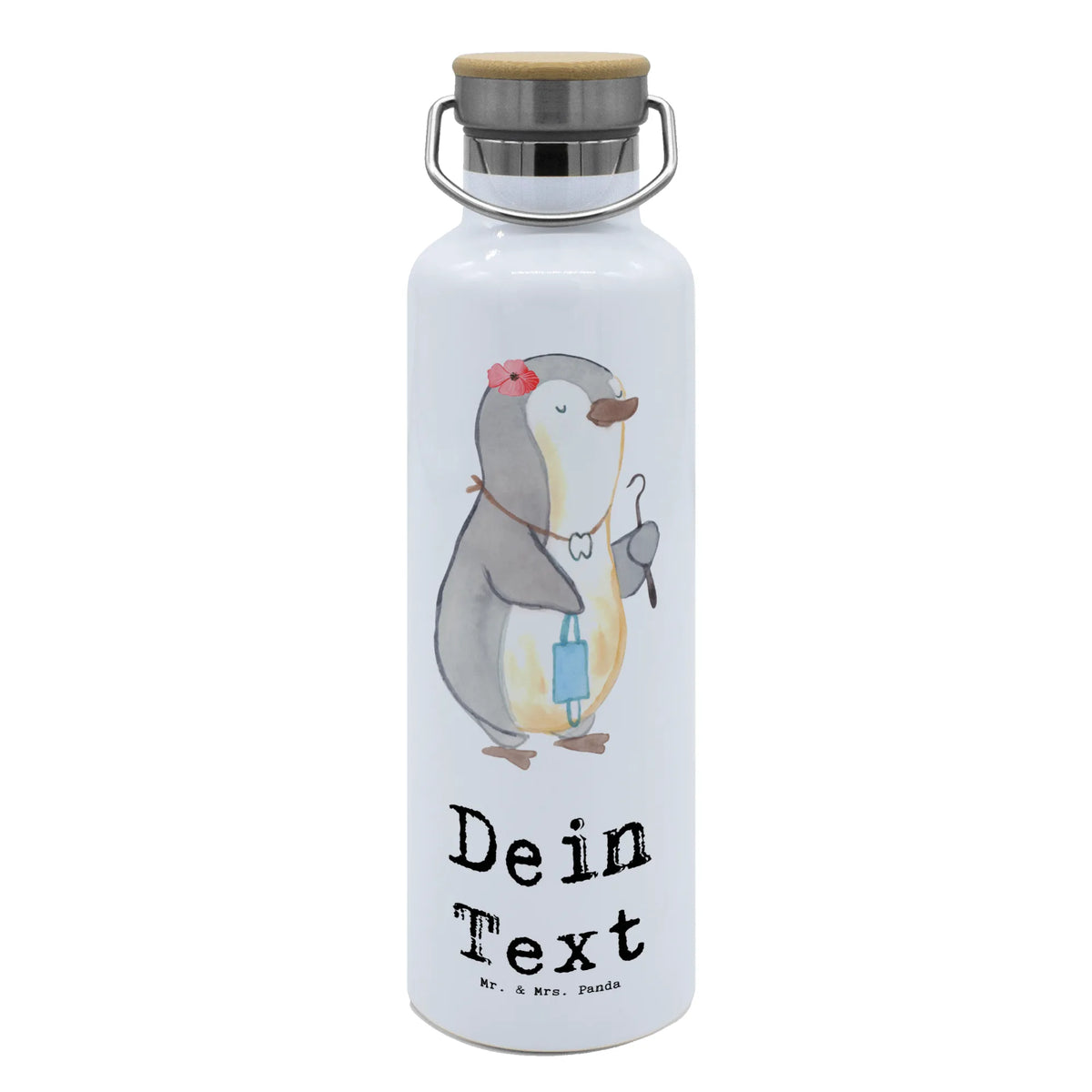 Personalised drinks bottle dentist Heart gift, gift idea, best, farewell gift, passing exam, anniversary, retirement, promotion, job start, sayings, funny, profession