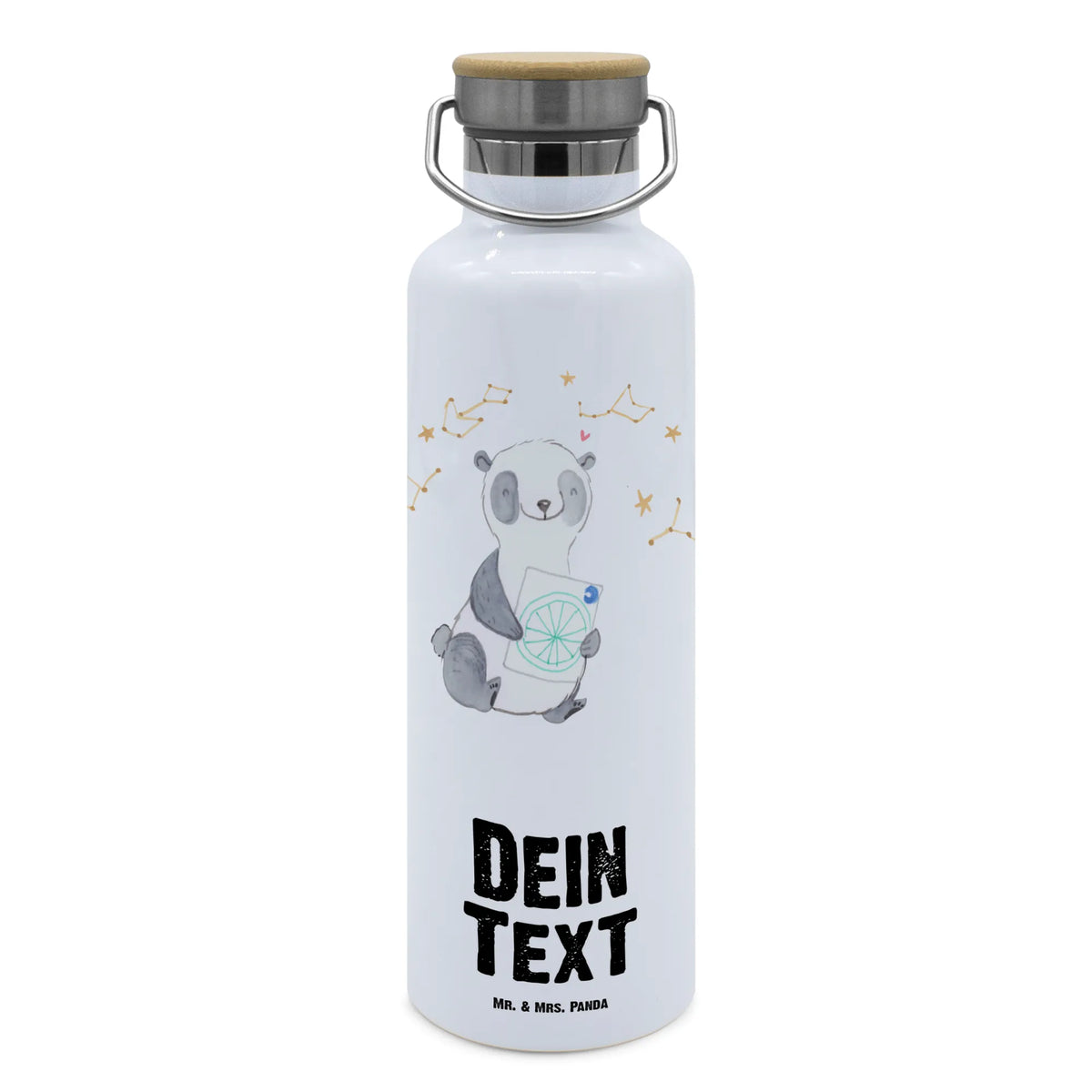 Personalised drinks bottle panda astrology Gift, sport, hobby, giving, thank you, award, profit, athlete, constellations, horoscope, Astrology