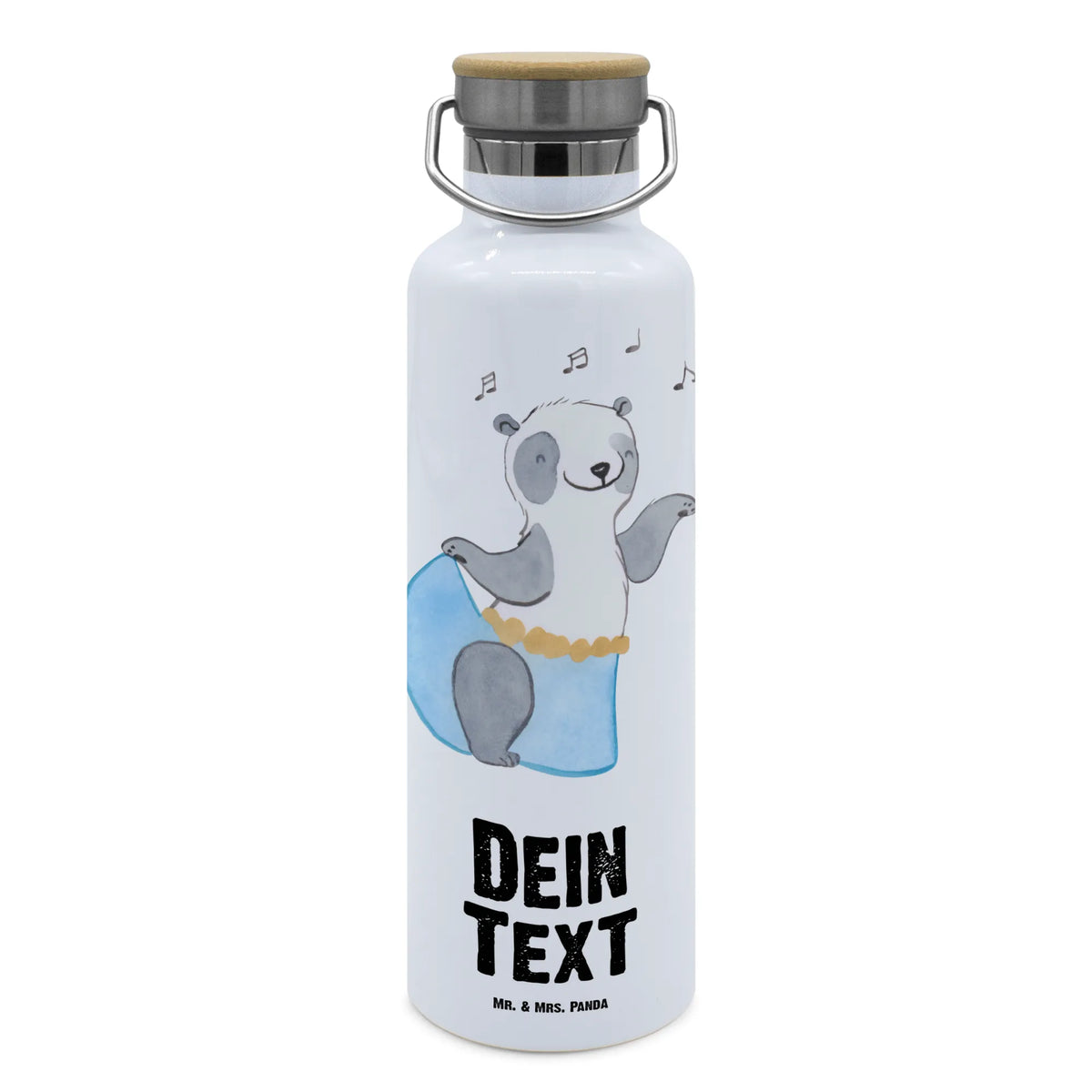 Personalised drinks bottle panda belly dance Gift, sport, hobby, giving, thank you, award, profit, athlete, Belly dance, oriental dance, dancing