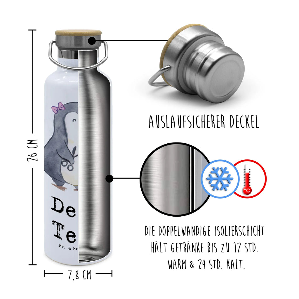 Personalised drinks bottle hairdresser Heart gift, gift idea, best, farewell gift, passing exam, anniversary, retirement, promotion, job start, sayings, funny, profession