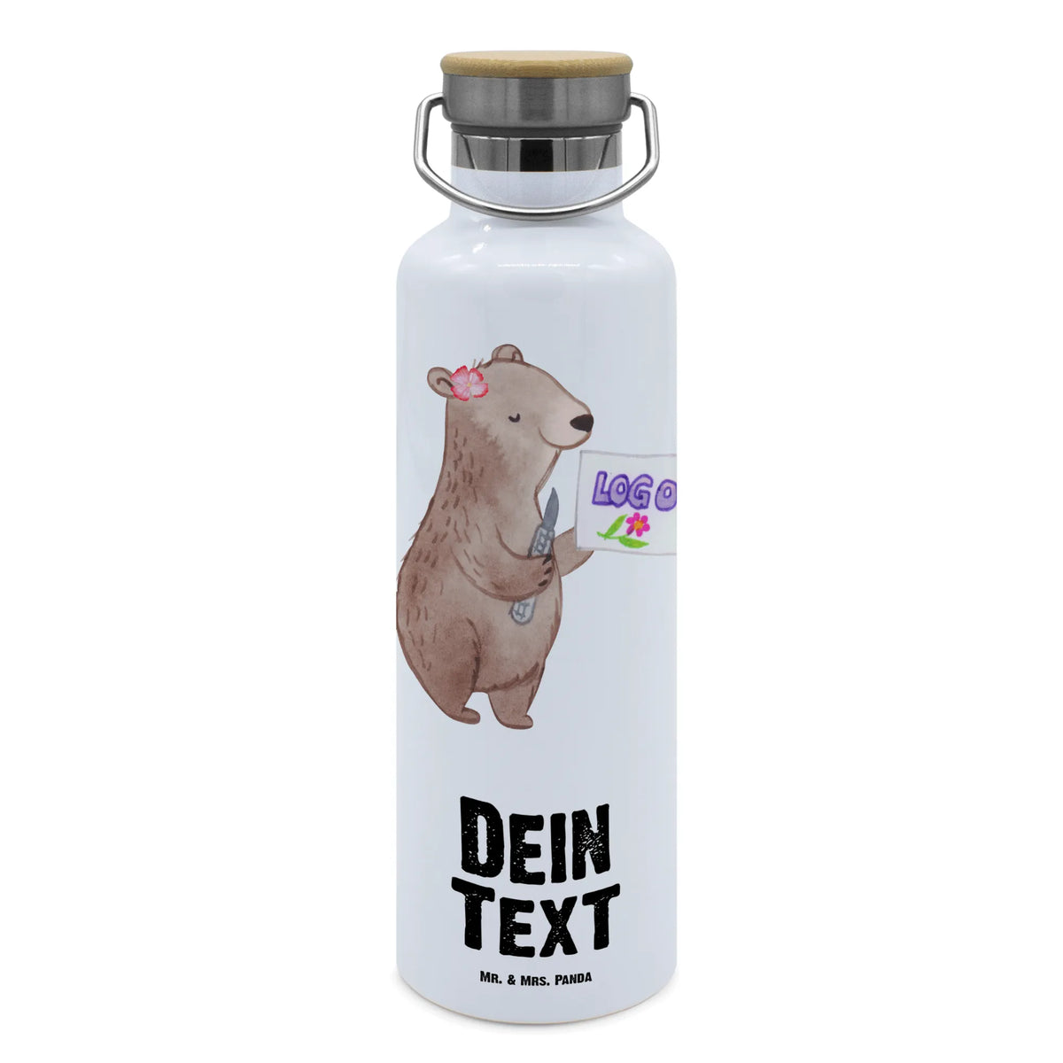 Personalizowana butelka na wodę technik reklamy serce Zawód, Wykształcenie, Jubileusz, Pożegnanie, Emerytura, Kolega, Koleżanka, Prezent, Dawać, Pracownik, Współpracownik, Firma, Dziękuję, Dziękuję bardzo