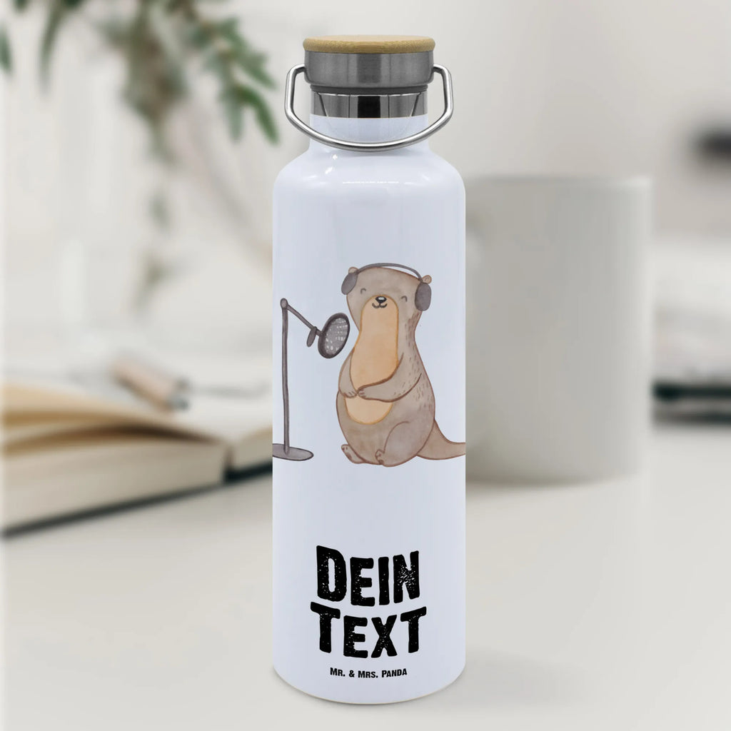 Personalised drinks bottle otter Record Podcast Gift, sport, hobby, giving, thank you, award, profit, athlete, podcaster, produce podcast, Record podcast