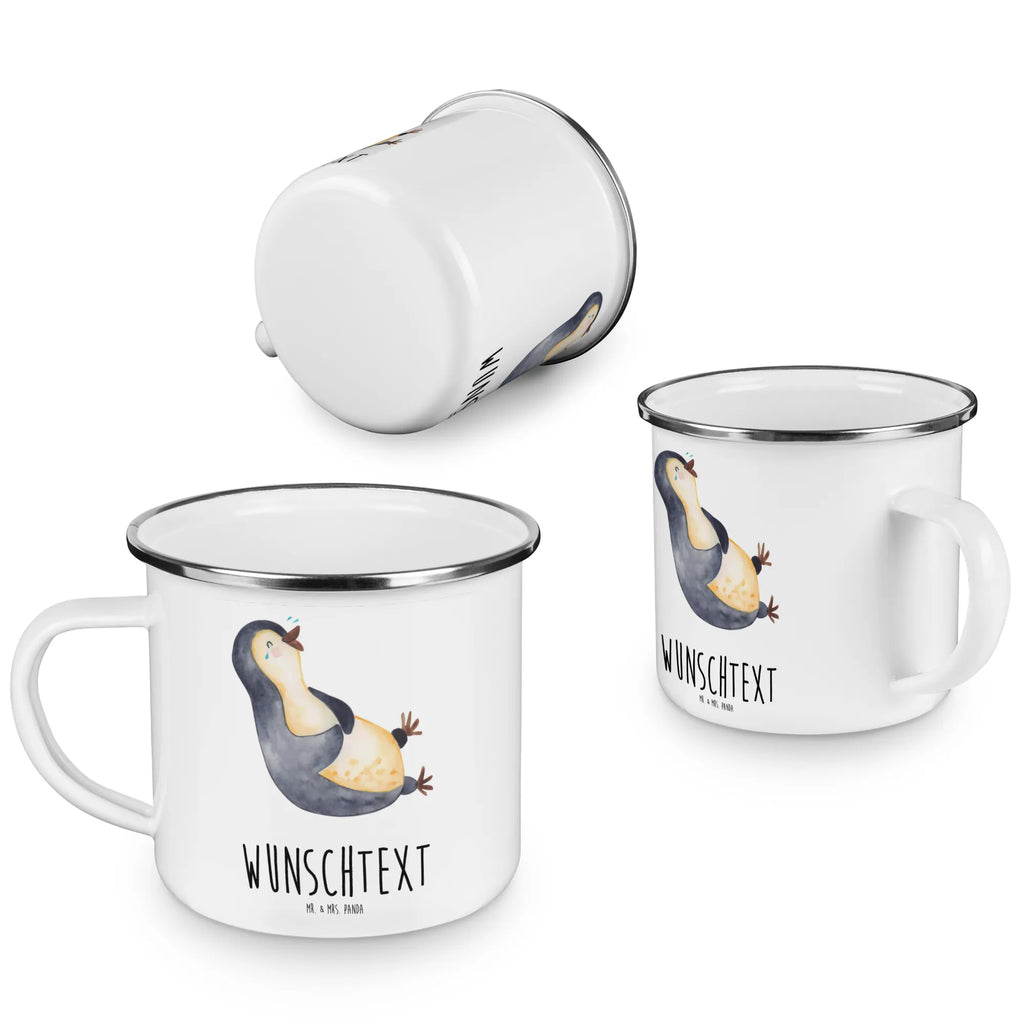 Personalisierte Emaille Tasse Pinguin lachend Emaille Tasse mit Namen, tassen bedrucken, Emaille Tasse personalisiert, Namenstasse, Campinggeschirr personalsisert, Campingtasse personalisiert, Campingtasse bedrucken, personalisierte tassen, tasse mit namen, personalisierte tasse, tasse selbst gestalten, tasse bedrucken, Pinguin, Pinguine, lustiger Spruch, Lachen, Optimismus, Fröhlich, Fröhlichkeit, Humor
