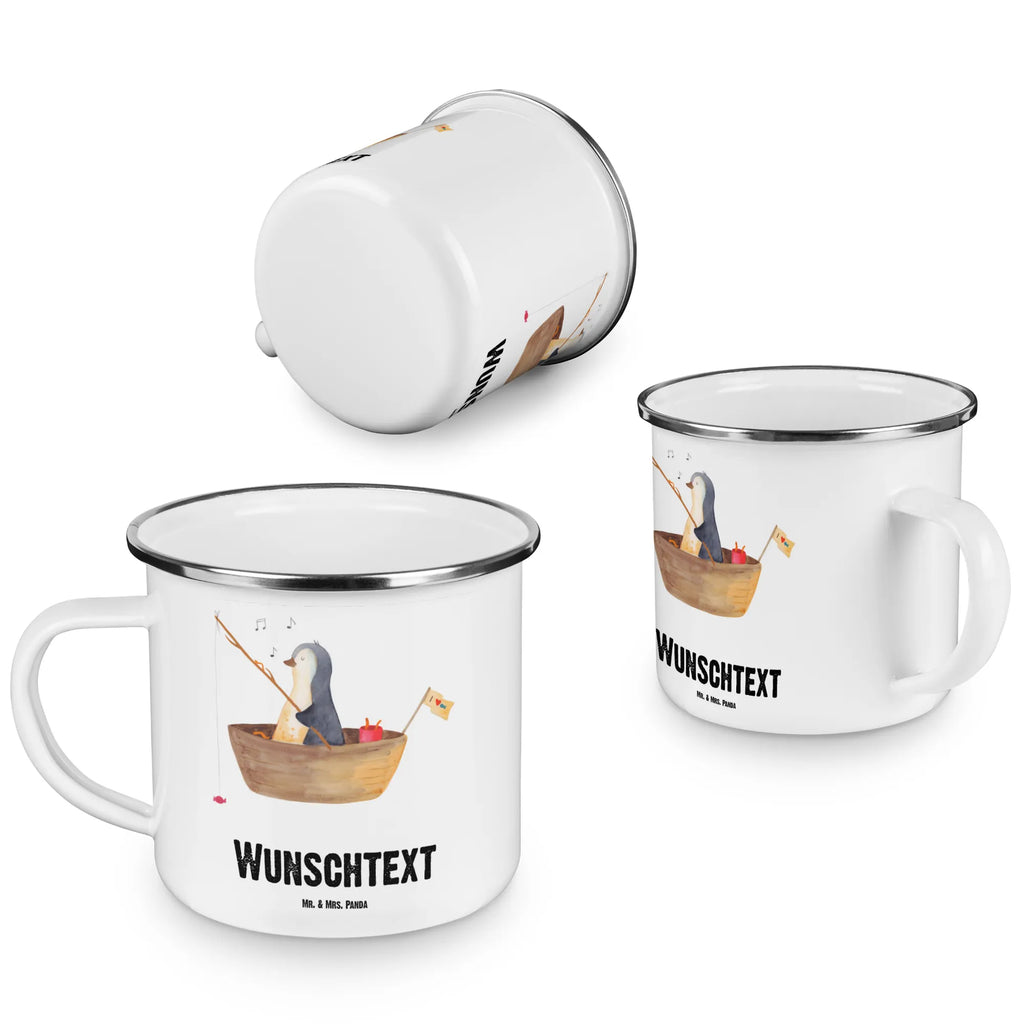 Personalisierte Emaille Tasse Pinguin Angelboot tassen bedrucken, Campingtasse personalisiert, tasse bedrucken, tasse mit namen, Emaille Tasse personalisiert, tasse selbst gestalten, personalisierte tassen, Namenstasse, personalisierte tasse, Campinggeschirr personalsisert, Emaille Tasse mit Namen, Campingtasse bedrucken, Pinguin, Geschenkidee Liebeskummer, Trennung, genießen, Pinguine, Neustart, Boot, Scheidung, Motivation, Angelboot, Neuanfang, Leben, Angeln, Lebenslust