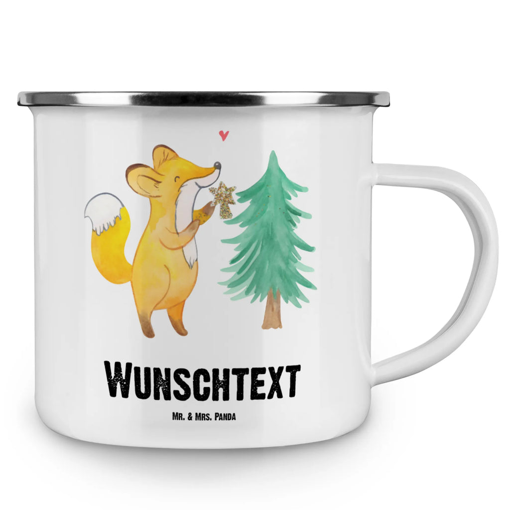 Personalised enamel cup Fox Christmas tree Winter, Christmas, Christmas time, snow, winter, skate, christmas decoration, christmas present, christmas days, fox, christmas time, christmas, santa claus, christmas eve