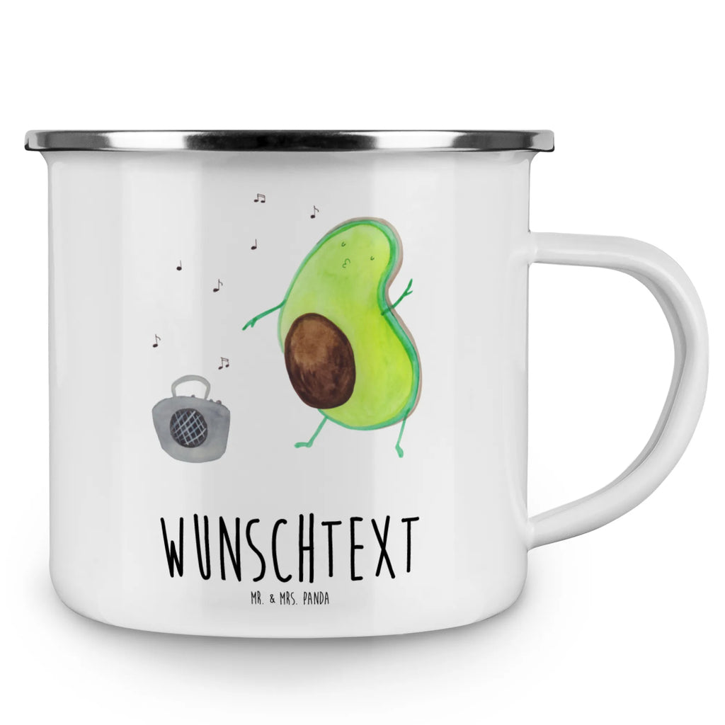 Personalised enamel cup avocado Dance avocado, vegetables