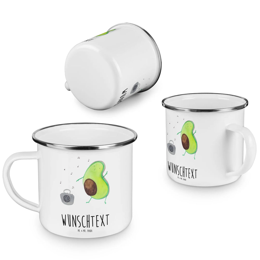 Personalised enamel cup avocado Dance avocado, vegetables