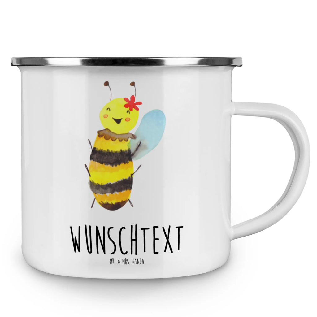 Personalisierte Emaille Tasse Biene Happy Namenstasse, tasse mit namen, tassen bedrucken, personalisierte tassen, tasse selbst gestalten, Campinggeschirr personalsisert, Emaille Tasse mit Namen, Campingtasse bedrucken, tasse bedrucken, Emaille Tasse personalisiert, Campingtasse personalisiert, personalisierte tasse, Biene, Wespe, Hummel