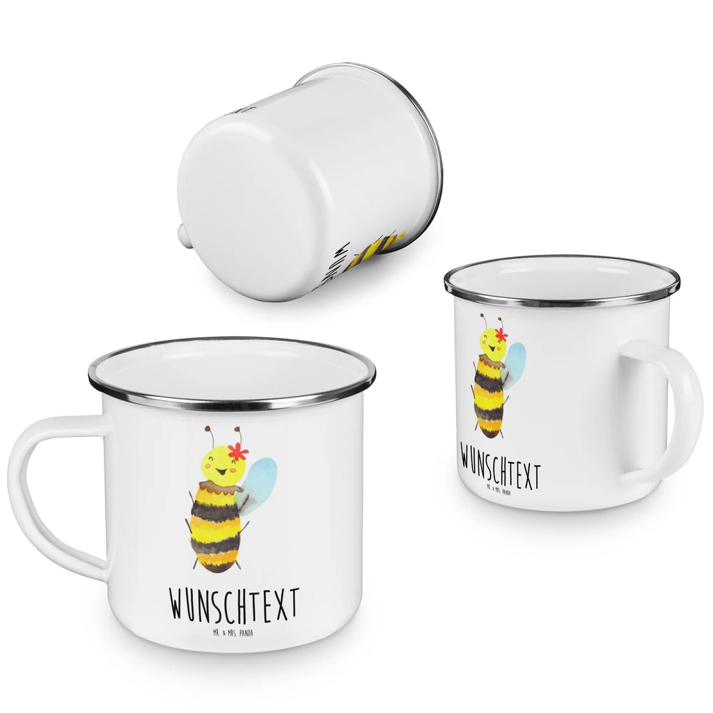 Personalisierte Emaille Tasse Biene Happy Namenstasse, tasse mit namen, tassen bedrucken, personalisierte tassen, tasse selbst gestalten, Campinggeschirr personalsisert, Emaille Tasse mit Namen, Campingtasse bedrucken, tasse bedrucken, Emaille Tasse personalisiert, Campingtasse personalisiert, personalisierte tasse, Biene, Wespe, Hummel