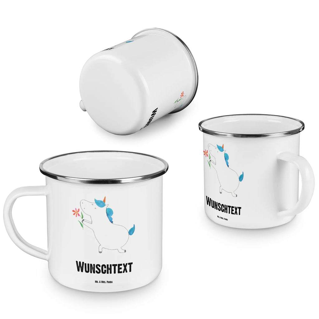 Personalised enamel cup unicorn flower unicorn, unicorns, partner, request, proof of love, love, couple, engagement, flower, marriage application