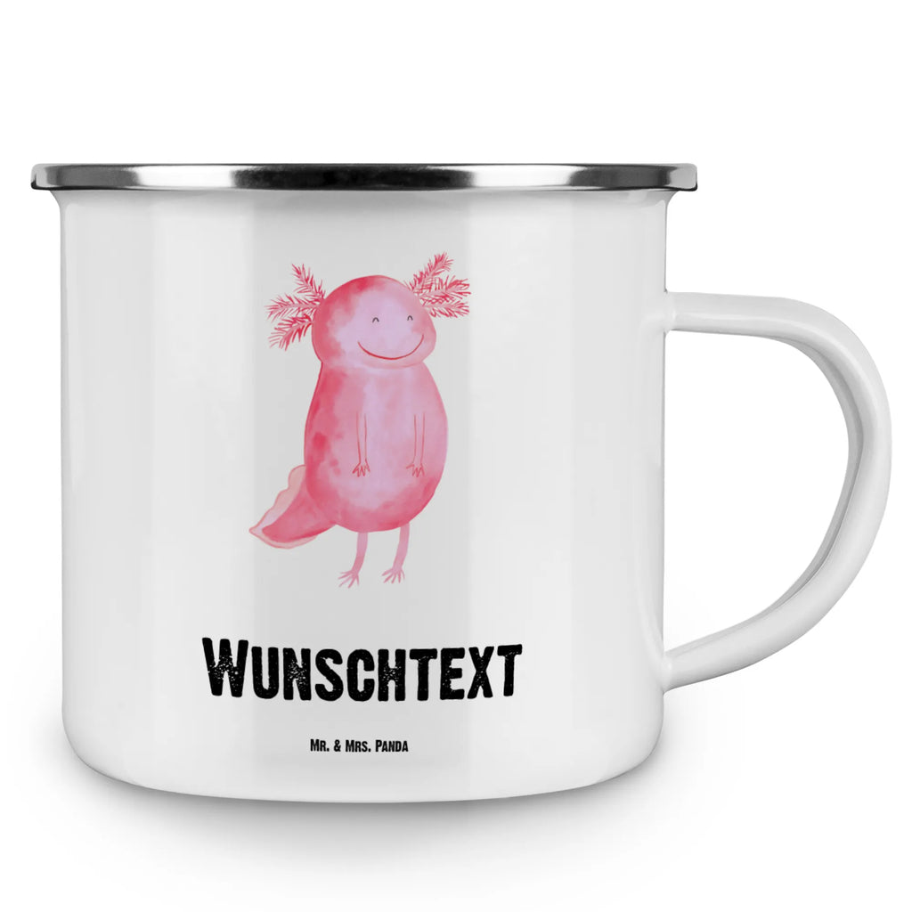 Personalised enamel cup axolotl Happy Axolotl, Axelotl, marine animals, Mexican walking fish, salamander, tail, axolot, amphibian, motivation, good mood, axolotl