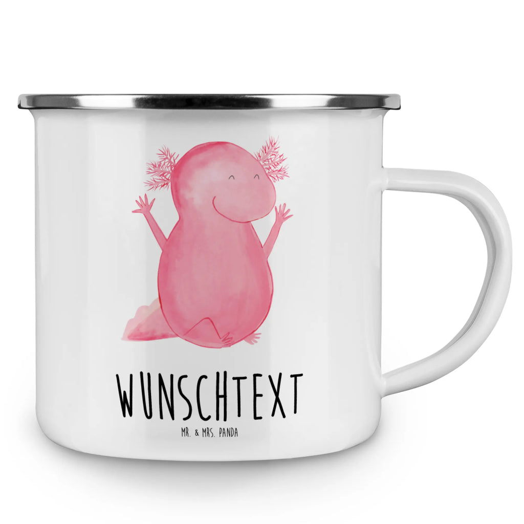 Personalisierte Emaille Tasse Axolotl Hurra Emaille Tasse personalisiert, Campingtasse bedrucken, Campingtasse personalisiert, personalisierte tassen, Emaille Tasse mit Namen, Campinggeschirr personalsisert, personalisierte tasse, tasse selbst gestalten, tasse bedrucken, tassen bedrucken, Namenstasse, tasse mit namen, Axolotl, Molch, Freude, Axolot, Lurch, Spaß, Lurche, Motivation, Zufriedenheit, Schwanzlurch, fröhlich