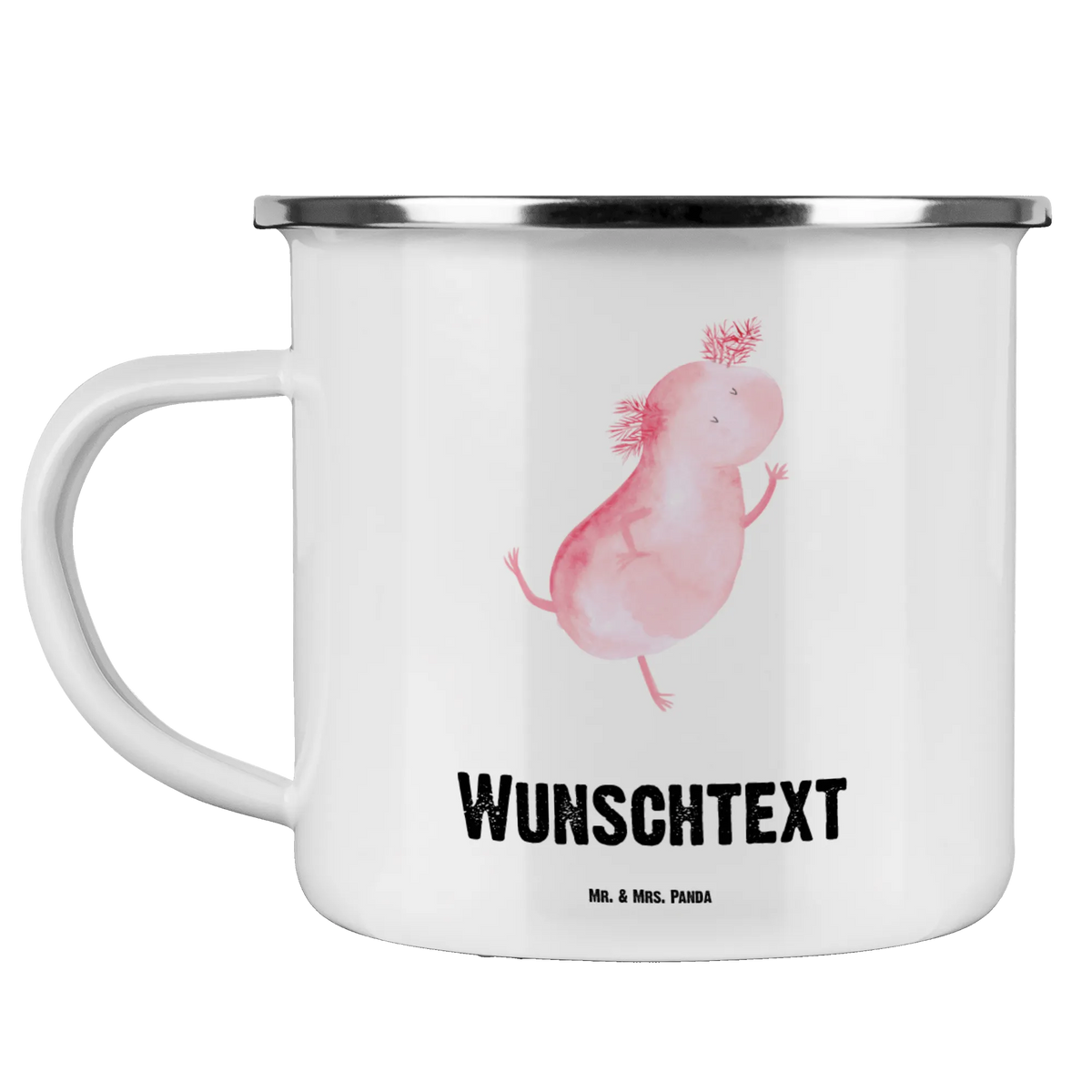 Spersonalizowany kubek emaliowany aksolotl tańczyć Axolotl, Molch
