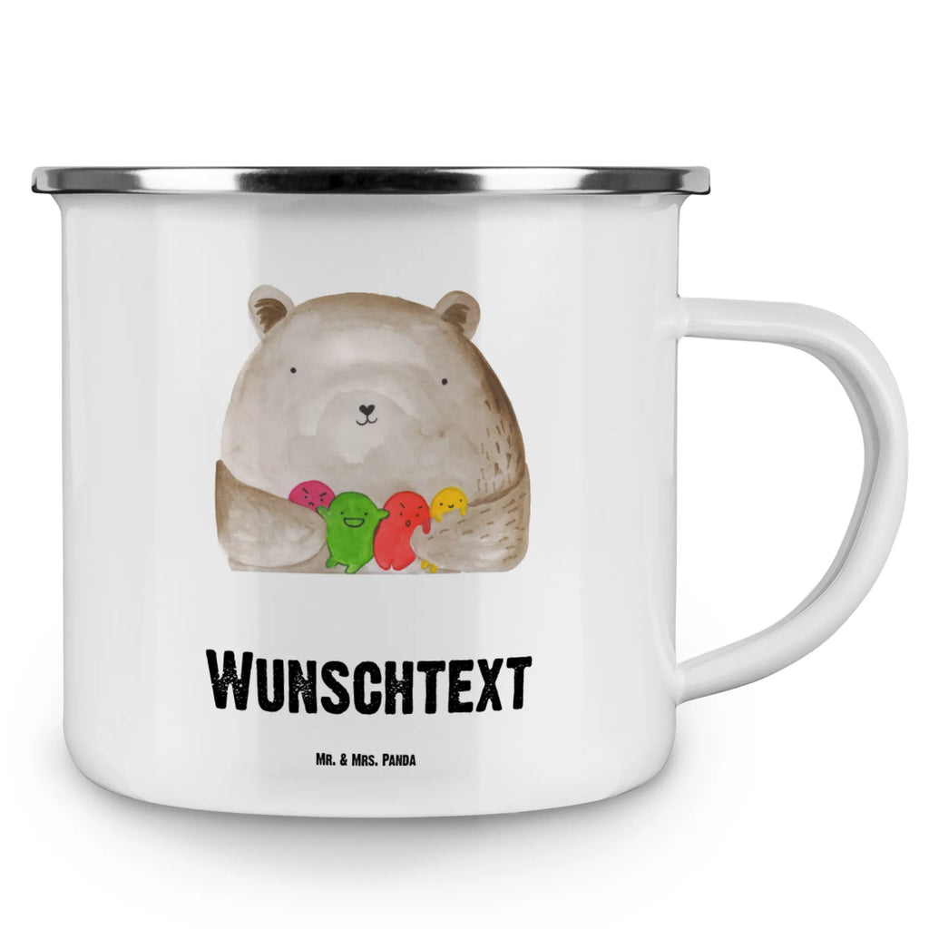 Personalisierte Emaille Tasse Bär Gefühl Namenstasse, personalisierte tasse, Campinggeschirr personalsisert, Emaille Tasse personalisiert, tassen bedrucken, personalisierte tassen, Emaille Tasse mit Namen, tasse bedrucken, Campingtasse bedrucken, tasse mit namen, Campingtasse personalisiert, tasse selbst gestalten, Bär, Teddy, Teddybär, Verrückt, Wahnsinn, Durchgedreht