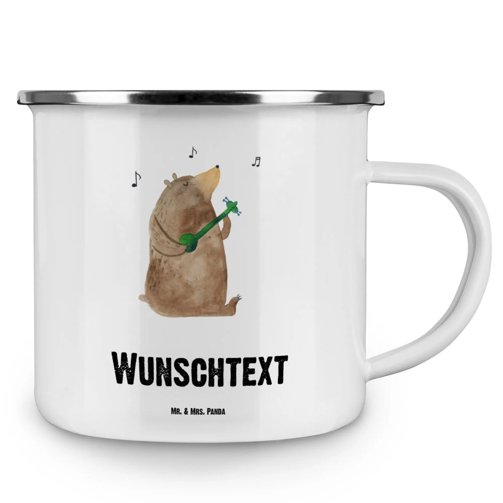 Personalisierte Emaille Tasse Bär Gitarre Campingtasse personalisiert, Emaille Tasse mit Namen, Campingtasse bedrucken, personalisierte tasse, tasse selbst gestalten, personalisierte tassen, Emaille Tasse personalisiert, Campinggeschirr personalsisert, tasse bedrucken, tassen bedrucken, tasse mit namen, Namenstasse, Bär, Teddy, Teddybär