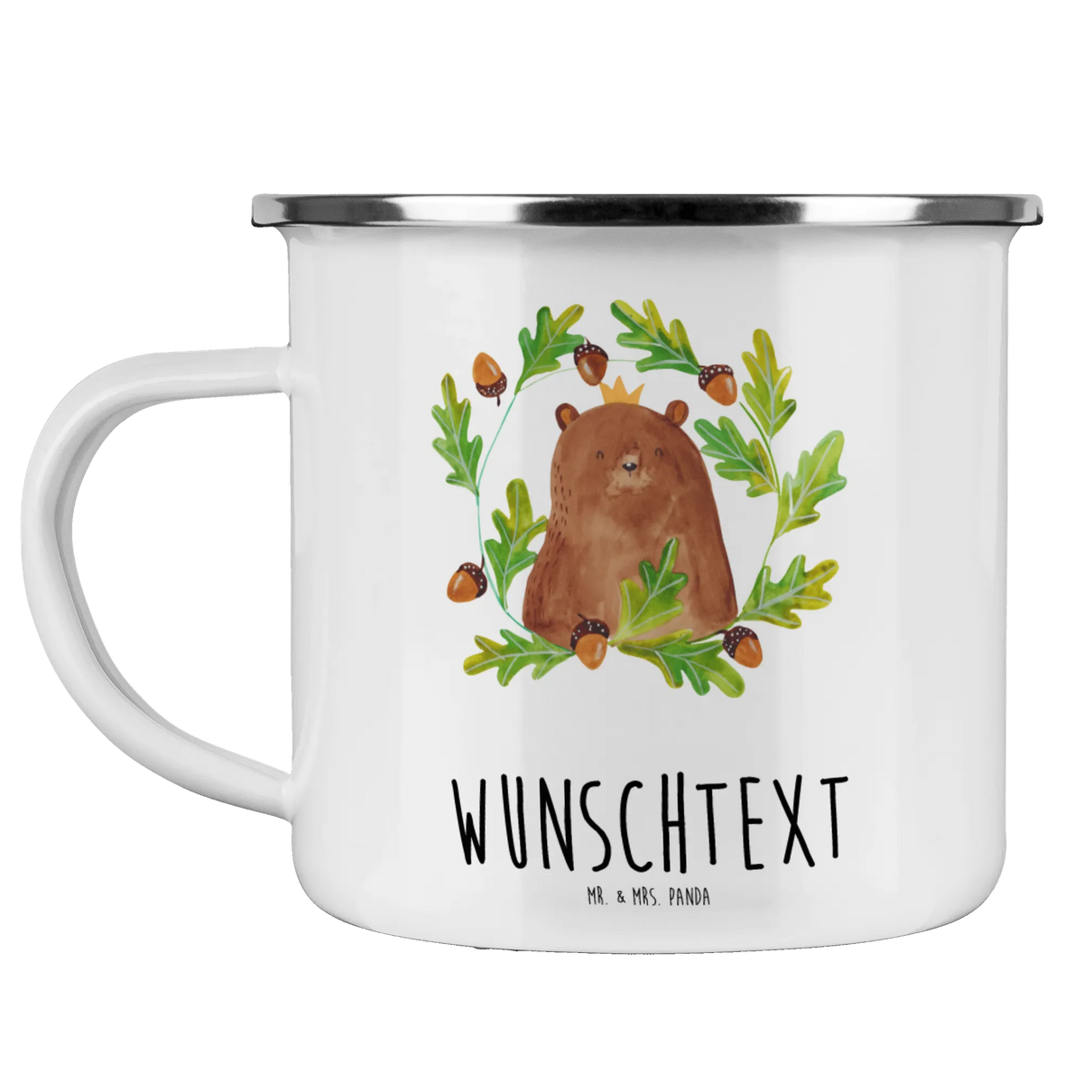 Personalised enamel cup bear king teddy bear, cuddly toy, best daddy, Daddy Bear, world best daddy, Father's Day, Father