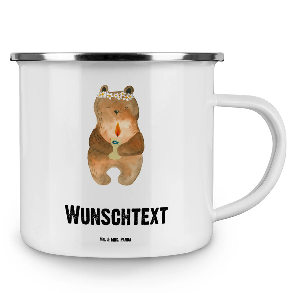 Personalisierte Emaille Tasse Kommunion-Bär Emaille Tasse personalisiert, personalisierte tassen, tasse selbst gestalten, Campingtasse personalisiert, tasse bedrucken, tasse mit namen, Namenstasse, tassen bedrucken, Campinggeschirr personalsisert, Emaille Tasse mit Namen, personalisierte tasse, Campingtasse bedrucken, Bär, Teddy, Teddybär, katholisch, Kommunion, Taufkerze, Gottes Segen