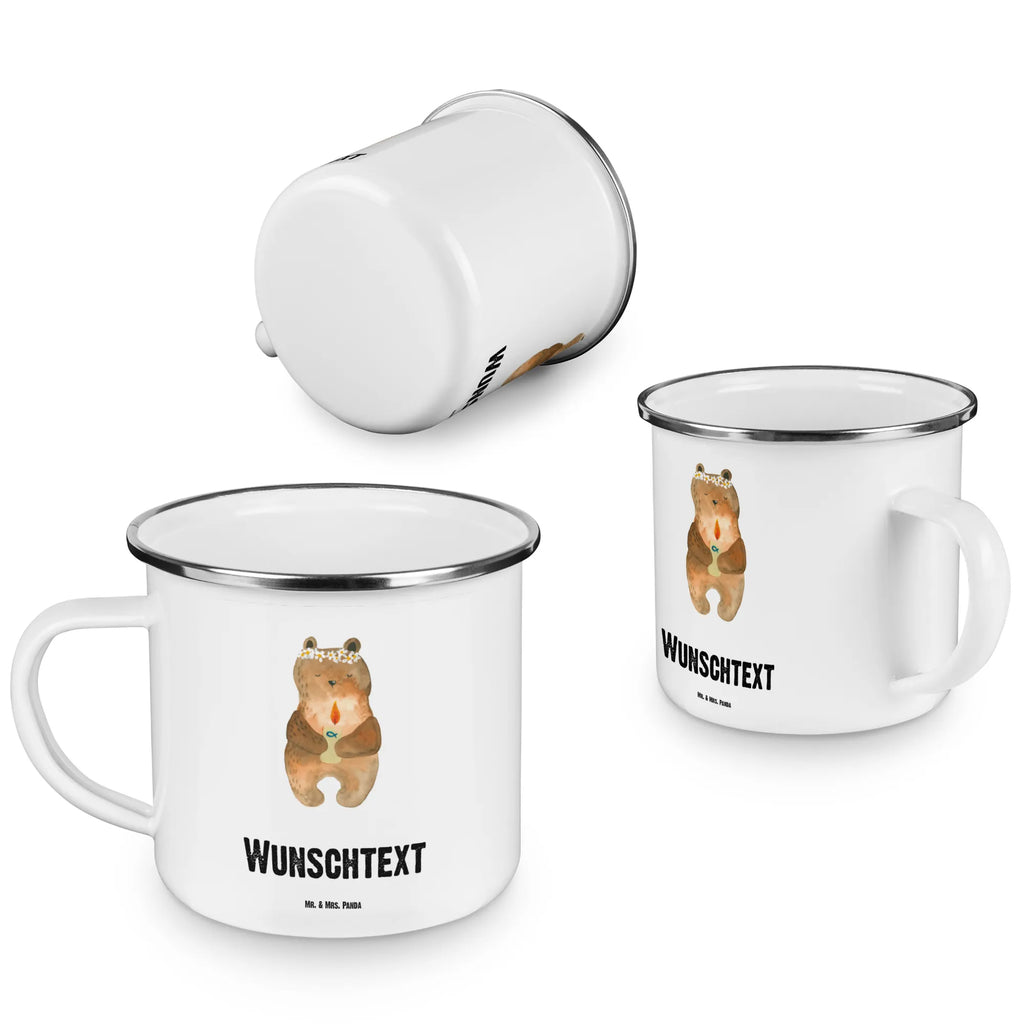 Personalisierte Emaille Tasse Kommunion-Bär Emaille Tasse personalisiert, personalisierte tassen, tasse selbst gestalten, Campingtasse personalisiert, tasse bedrucken, tasse mit namen, Namenstasse, tassen bedrucken, Campinggeschirr personalsisert, Emaille Tasse mit Namen, personalisierte tasse, Campingtasse bedrucken, Bär, Teddy, Teddybär, katholisch, Kommunion, Taufkerze, Gottes Segen
