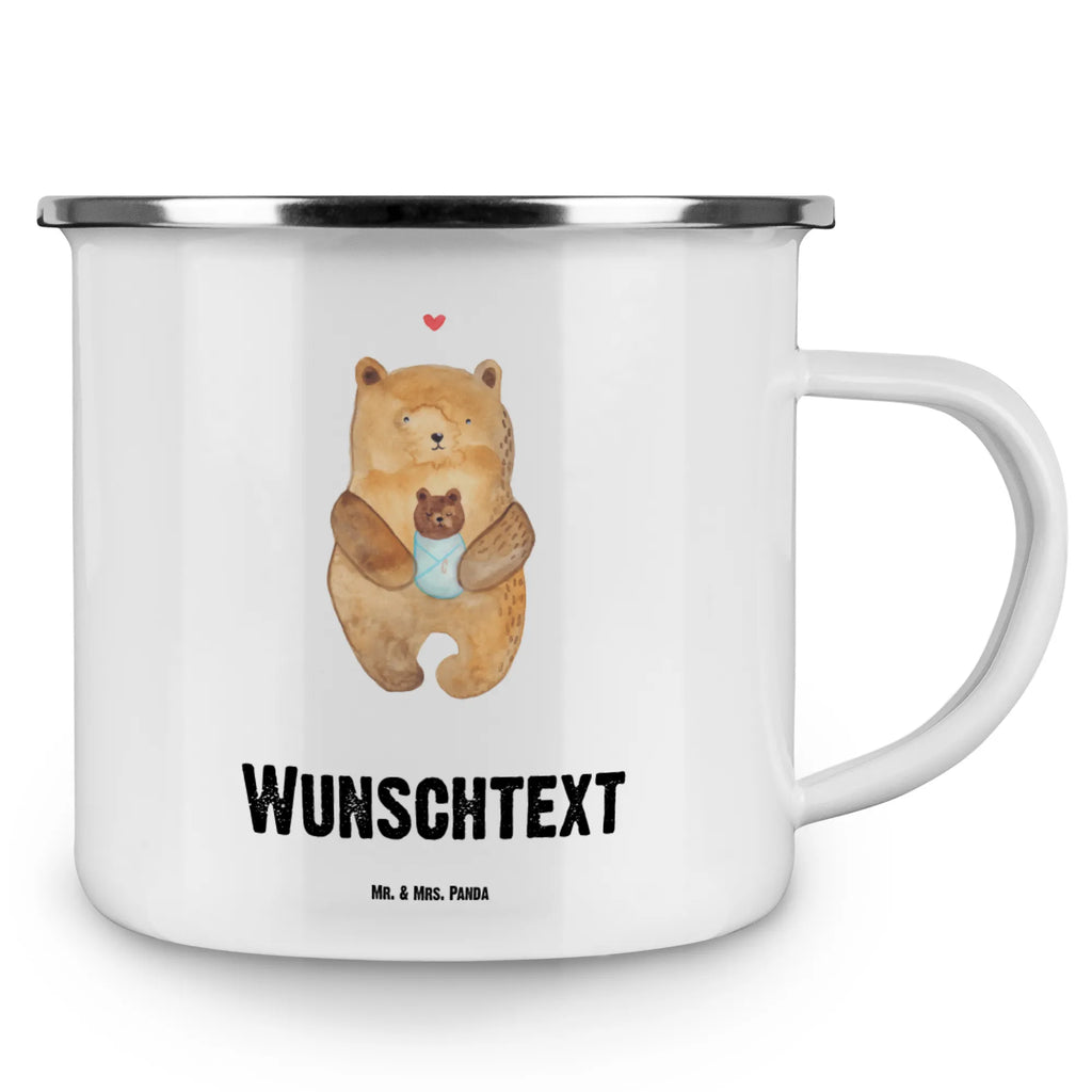 Personalisierte Emaille Tasse Bär mit Baby tasse bedrucken, Emaille Tasse personalisiert, Namenstasse, Campingtasse bedrucken, Emaille Tasse mit Namen, personalisierte tasse, personalisierte tassen, tasse selbst gestalten, Campinggeschirr personalsisert, tasse mit namen, Campingtasse personalisiert, tassen bedrucken, Bär, Teddy, Teddybär, Geburtstag, Baby, Taufe, Geburt, Eltern, Enkelin, Enkel, Neffe, Täufling, Nichte, Mutter, Glückwunsch