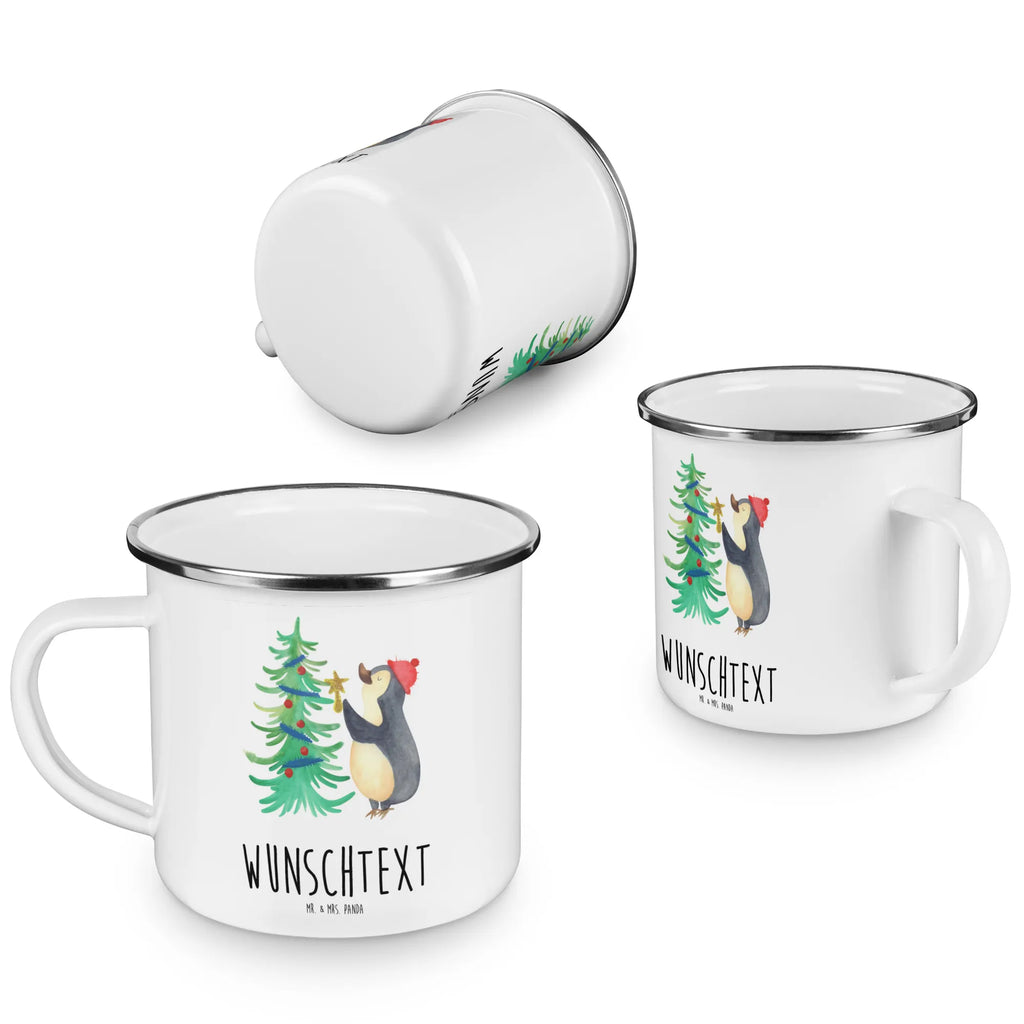 Personalisierte Emaille Tasse Pinguin Weihnachtsbaum Namenstasse, Campingtasse personalisiert, Campinggeschirr personalsisert, tassen bedrucken, Emaille Tasse mit Namen, tasse bedrucken, tasse mit namen, personalisierte tasse, Emaille Tasse personalisiert, personalisierte tassen, tasse selbst gestalten, Campingtasse bedrucken, Winter, Weihnachten, Weihnachtsdeko, Nikolaus, Advent, Heiligabend, Wintermotiv, Pinguin
