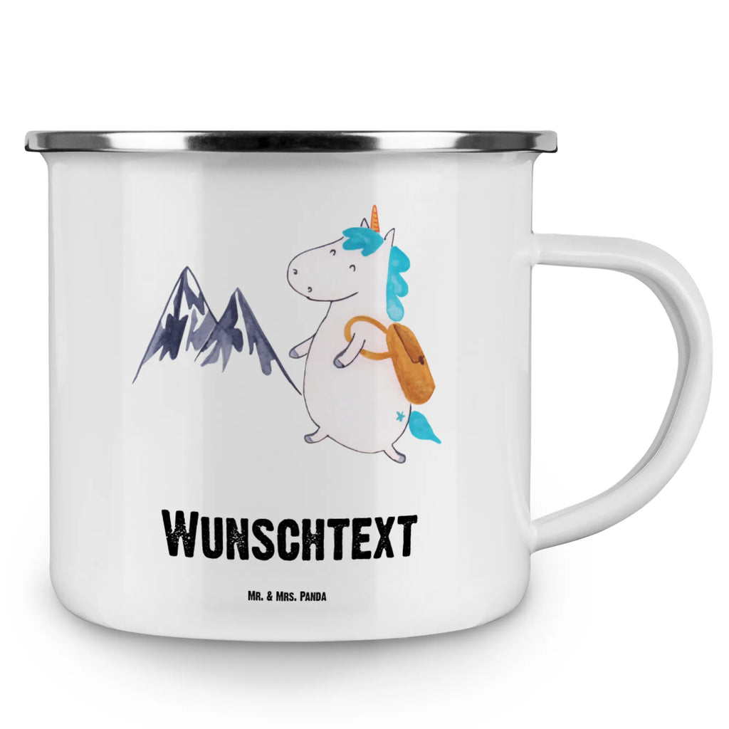 Personalised enamel cup unicorn climber unicorn, unicorns, explorer, vacation, Einhorn, world traveler, travel, world trip, adventure, adventurer, mountaineer, english, mountains