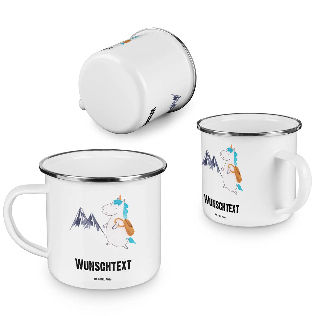 Personalised enamel cup unicorn climber unicorn, unicorns, explorer, vacation, Einhorn, world traveler, travel, world trip, adventure, adventurer, mountaineer, english, mountains