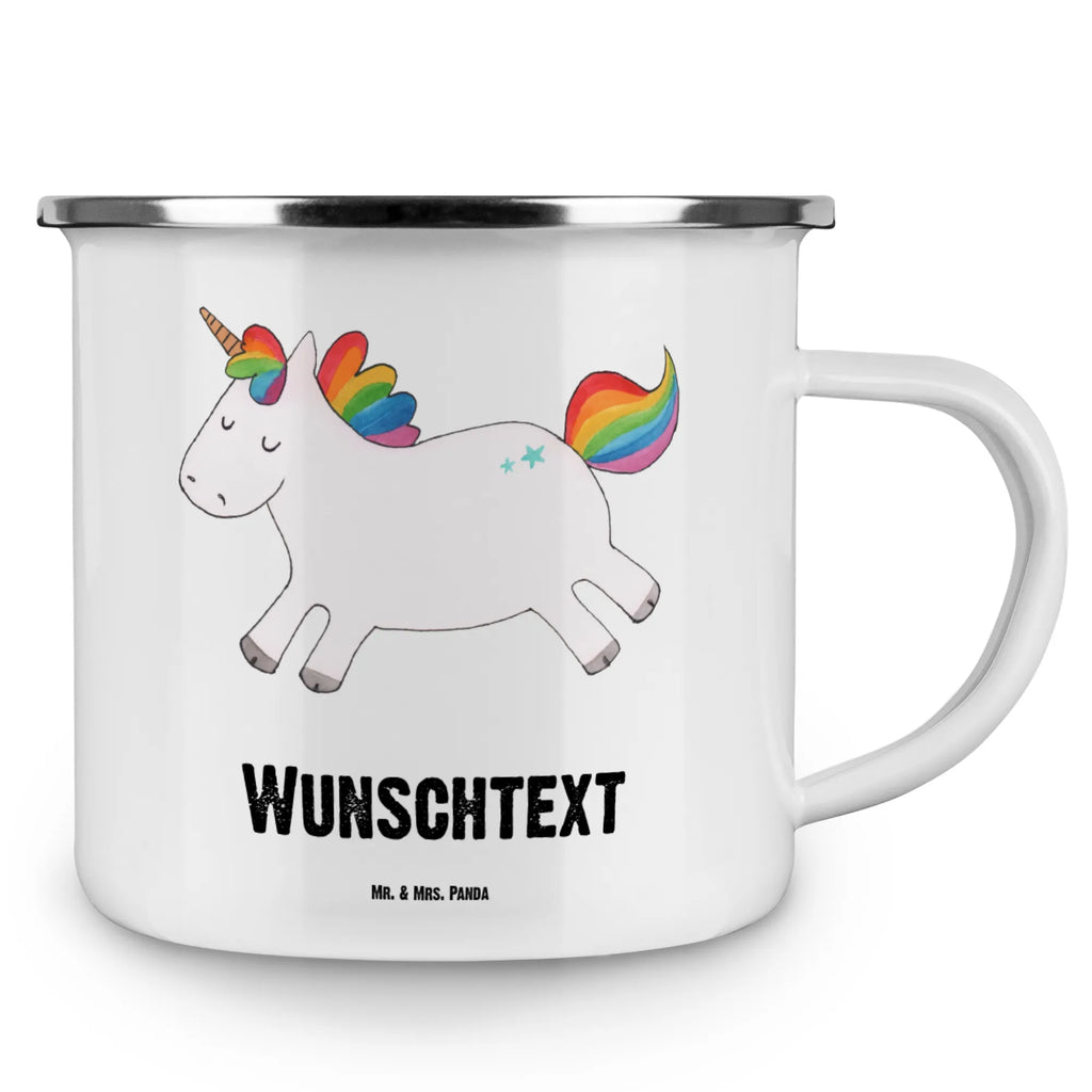 Personalised enamel cup unicorn happy unicorn, unicorns, fun, joy of life, happy, joy, funny, cheerful