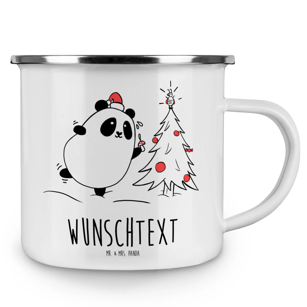 Personalised enamel cup Panda Christmas Time Campingtasse bedrucken, Namenstasse, Campinggeschirr personalsisert, tasse mit namen, Emaille Tasse mit Namen, tassen bedrucken, personalisierte tassen, personalisierte tasse, tasse bedrucken, tasse selbst gestalten, Campingtasse personalisiert, Emaille Tasse personalisiert