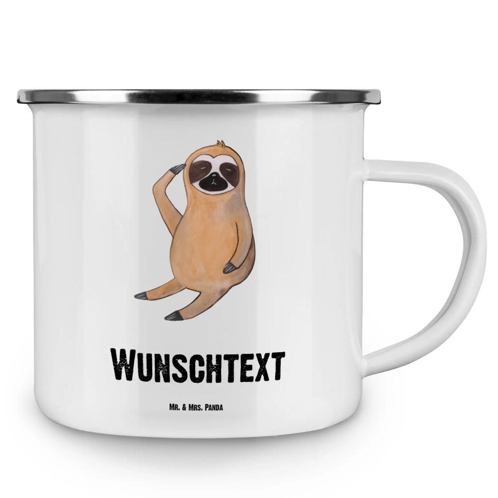 Personalised enamel cup sloth Bird Sloth, sloth, trend animal, early bird, favourite animal, early riser, lazy, morning grumbler, the early bird