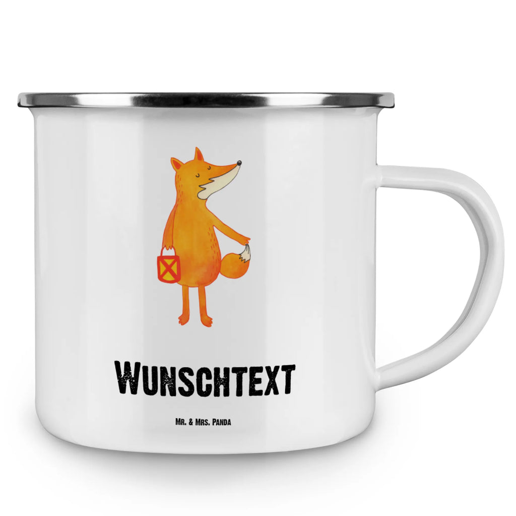 Personalised enamel cup Fox Lantern fox, foxes, forest wildlife, clever as a fox, animal lover, Caesar Otto Hugo Flaischlen, Lovesickness Spell, Foxes, Cheer up, Saint Martin, Lantern parade, Lantern, Spell comforting, Fox