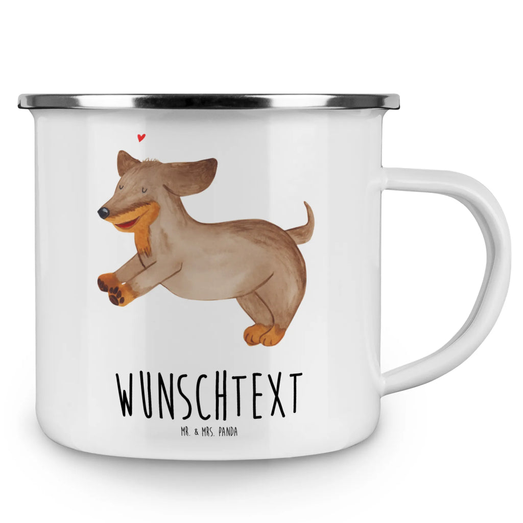 Personalised enamel cup Dog dachshund dog, mutt, hound, woof, dog mama, dog breed, love dogs, love for dogs, dog decorative items, bag with dog print, funny gifts for dog owners, what do you give a dog lover, Christmas gifts for dogs, gifts for dogs, dog sayings, dogs, dachshund, basset hound, happy dog