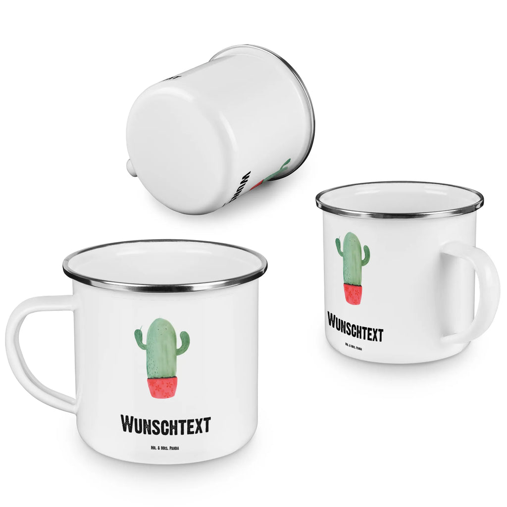 Personalised enamel cup cactus Fury cactus, cactuses, plants, cactus plant, small green cactus, boss, office life, colleague, angry, annoy, office, school